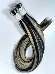 Venta al por mayor de fábrica Extensiones de cabello humano virgen crudo de doble dibujado Estilo de piano a granel con ondas afro rizadas Vietnamita - Product Image 3