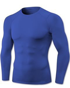 Cycling Top For Men Compression Shirt Crew Neck <b>Long</b> <b>Sleeve</b> Athletic <b>Base</b> <b>Layer</b> Rash Guard Gym Training Running MMA Rash Guard - Product Image 1