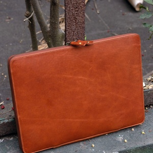 Housse de protection pour ordinateur de transport avec logo en relief personnalisé sac en cuir véritable pour ordinateur portable pour Made ADIMANI - Product Image 5