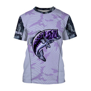 T-shirt de pêche personnalisé respirant anti-UV à manches courtes pour l'été, motif camouflage cerf, en laine, coupe ajustée - Product Image 5
