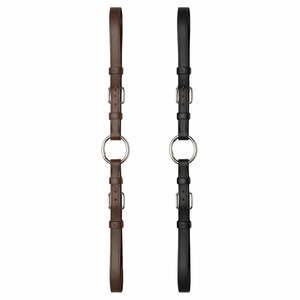 Convertidor de Bocado de Cuero Genuino con Anillo - Convertidor de Bocado Pelham - Correas de Cuero Premium con Anillo en O de Acero Inoxidable - Negro y Marrón - Product Image 2