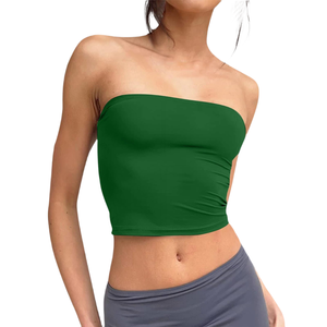 Trouvez un motif similaire : Haut bandeau côtelé 100 % coton léger à séchage rapide et ajouré pour femme, idéal pour la gym et le yoga - Product Image 4