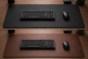 Custom Logo Luxury Waterproof PU Leather Desk Mat Large Non-Slip Office Writing Pad <b>Gaming</b> Mouse Mat for Computer Laptop - Product Image 5