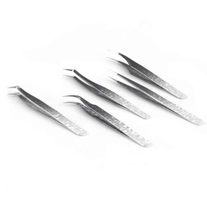 Pince à cils professionnelle en acier inoxydable à pointe fine pour extensions de cils – Outil d'extension de cils 766 - Product Image 3