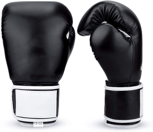 Gants de boxe professionnels personnalisés avec logo, confortables, 10oz 12oz 14oz 16oz, en cuir de vachette, anti-humidité, avec fermeture auto-agrippante, pour entraînement de combat - Product Image 2