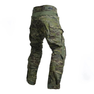 Pantalones Tácticos Cargo para Hombre con Múltiples Bolsillos, Transpirables, Color Oliva, para Senderismo, con Decoración de Botones, Estilo Plano - Product Image 2