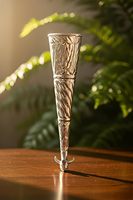 Gaumukhi Shringi en argent allemand, pour la Puja traditionnelle hindoue, les rituels de prière au temple et la décoration spirituelle de la maison
