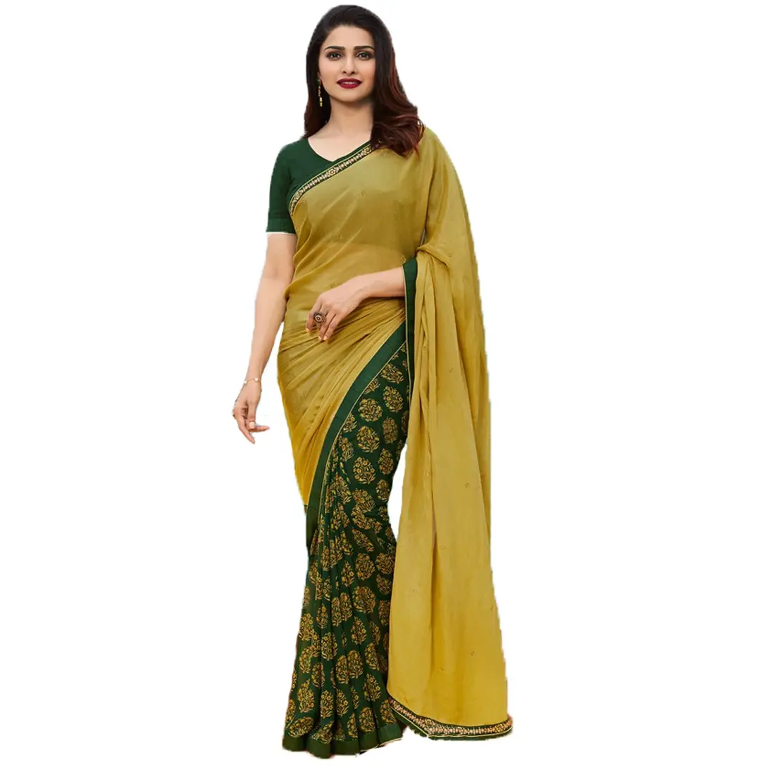 Indian Trending bellissimo Designer Saree Faux Georgette Digital Print sari da lavoro per le donne Party e Wedding Wear all'ingrosso