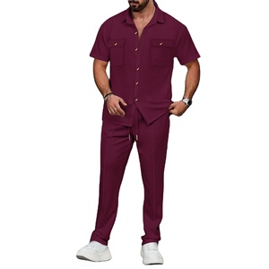 Nueva ropa deportiva para exteriores para hombres 2025, pantalones de manga corta para hombres, camisa informal, chaqueta de verano de alta calidad, dos conjuntos para hombres - Product Image 6