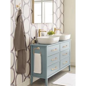 Porte-serviettes mural robuste en métal à double crochet, finition antique décorative - Product Image 2