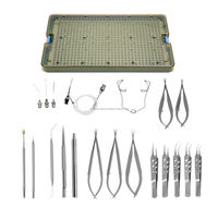 Kit chirurgical manuel pour la cataracte, 21 pièces, ensemble d'instruments de microchirurgie ophtalmique, boîte de stérilisation, acier inoxydable, kit pour usage hospitalier