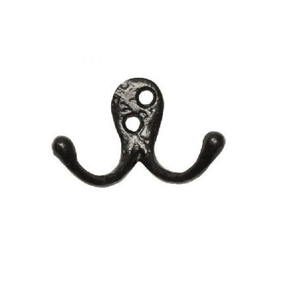 Rustic Metal Wall <b>Hook</b> 2 <b>Hooks</b> Heavy-Duty For Clothing Storage Installation With Drill Handmade Wall <b>Hooks</b> - Product Image 1