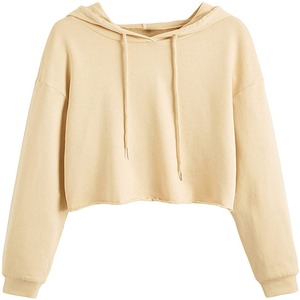Sudadera con Capucha Corta de Lavanda, Color Sólido, Forro Polar, Manga Larga, Ajuste Holgado Informal, Ropa de Otoño, Tejido Unisex - Product Image 3