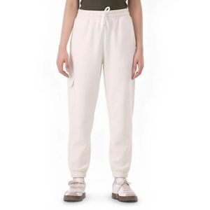 <b>Women's</b> <b>White</b> Elastic Waist <b>Jogger</b> Pants Relaxed Fit Casual Sweatpants with Cuffed Ankles for Everyday Lounge and Comfortable - Product Image 1