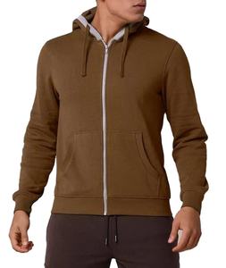 Sudadera con capucha para hombre de la mejor calidad de doble capa de alta calidad con precio razonable Producto superior Cremallera completa Manga larga con dos bolsillos - Product Image 1