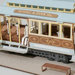 2026-01 Kit de modèle en papier découpé à la main, miniature de train à vapeur vintage fantastique, bricolage, art 3D, puzzle de collection - Product Image 5