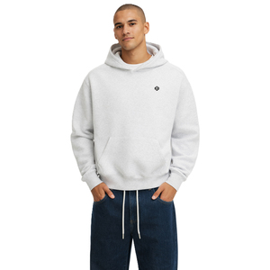 เสื้อฮู้ดดี้ผู้ชายแบบหนา ผ้าฝ้ายฟลีซ ทรงโอเวอร์ไซส์ สตรีทแวร์ MOQ ต่ำ รับบริการสกรีนแบรนด์ - Product Image 5