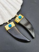 Pendentif en corne de buffle naturelle écologique fait main, collier tribal, bijoux ethniques bohèmes, ornement rustique, mode