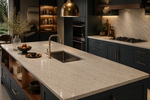 Losas de Granito Crema Milenio de Calidad Premium, Piedra Natural para Encimeras de Cocina, Pisos de Baño y Paredes, Disponibles para la Venta - Product Image 2