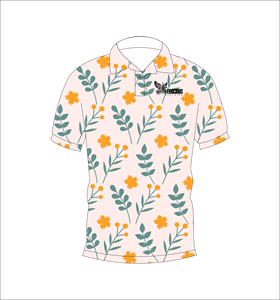 เสื้อโปโลลายดอกไม้แบบกำหนดเอง ซับเหงื่อ แห้งเร็ว แขนสั้น สวมใส่สบาย เหมาะสำหรับกอล์ฟ แฟชั่นฤดูร้อน - Product Image 2