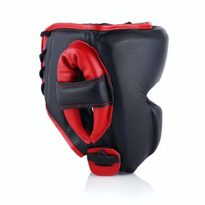 Dernier modèle de protection de tête multicolore rouge pour entraînement de kickboxing, en cuir de vachette véritable, face ouverte, équipement de Muay Thai - Product Image 6