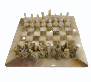 Juego de Ajedrez de Resina de Lujo Hecho a Mano Ecológico Azul/Marfil, Kit de Ajedrez Internacional con Figuras, Artesanía de Resina para Fiestas y Días Festivos - Product Image 6