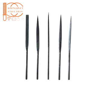 MEJOR PRECIO MIX 5 Tipos de Limas Industriales/DIY de 8 Pulgadas, Juego de Limas Manuales de Corte Suave con Acabado Natural, Limas Planas, Semicuadradas y de Aguja de Acero - Product Image 4