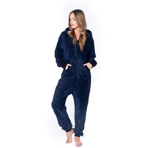 ชุดโยคะบอดี้สูทแขนยาวสำหรับผู้หญิง แบบมีซิปและฮู้ด ระบายอากาศได้ดี เหมาะสำหรับฤดูหนาว ผ้าฟลีซสไตล์วินเทจ ชุดออกกำลังกายและชุดนอนสำหรับผู้หญิง - Product Image 1