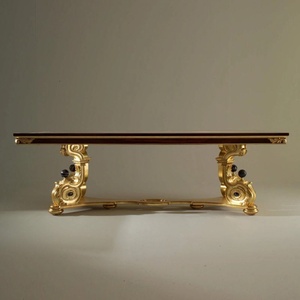 Juego de Mesa de Comedor de Lujo de Caoba Maciza Estilo Mid-Century para Hotel, 9 Piezas, 8 Asientos, Tallado a Mano, Ecológico, para Apartamento o Entrada de Parque - Product Image 6