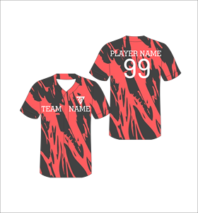 Camiseta de Béisbol Personalizada con Cuello en V, Manga Corta, Sublimada, de Poliéster que Absorbe la Humedad, para Adultos, con Impresión del Nombre del Equipo - Product Image 5