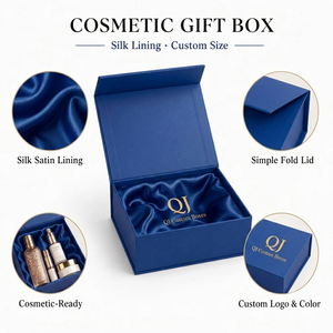 Boîte à cosmétiques magnétique de luxe, boîtes magnétiques haut de gamme avec logo personnalisé, boîtes rigides avec insert en mousse, boîtes de luxe pour cosmétiques - Product Image 4