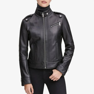 Veste en cuir 100% pour femmes, vestes en cuir de motard tendance pour femmes, vente en gros, meilleures ventes, nouvelles vestes en cuir pour femmes - Product Image 5