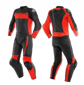 Combinaison de course MotoCP en cuir de vachette/canguro Premium Rucati avec protection homologuée CE - Product Image 1