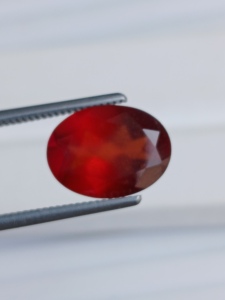 Pierre précieuse naturelle de grenat Hessonite facettée, taille mixte, coupe ovale, pour la fabrication de bijoux - Product Image 1