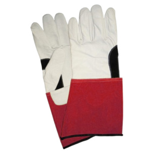Gants de travail robustes de haute qualité en cuir de chèvre et de vachette renforcés, pour la soudure TIG, protection contre les étincelles et la chaleur - Product Image 2