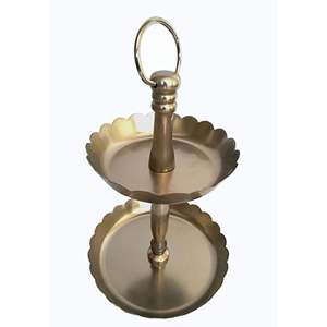 Golden Finished Metal Aluminium 3 <b>Tier</b> Golden <b>Cake</b> <b>Stand</b> Tabletop Luxury Metal Aluminium Decorative <b>Cake</b> <b>Stand</b> - Product Image 5