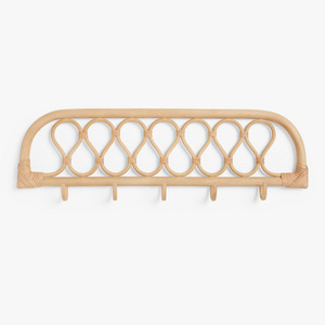 Gancho decorativo de ratán para pared, hecho a mano, tejido natural, ganchos colgantes a precio económico del productor - Product Image 4