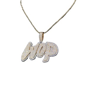 Moissanite WOP Colgante Plata de ley Moissanite WOP Personalizado Litro Colgante Hermoso Colgante Personalizado - Product Image 4
