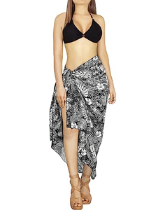 Meilleures ventes Sarong de plage une pièce imprimé pour femme, cache-maillot de bain, motifs Léopard, Paisley, Mandala, Paon, Sable, Tropical - Product Image 1