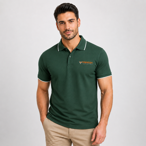 Artículo en Oferta: Polo para Hombre con Cierre de Cremallera, 100% Algodón, Logotipo Personalizado, Color Sólido, Corte Holgado y Transpirable - Product Image 4