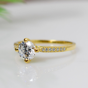 Round Shape Pear Cut <b>Cubic</b> <b>Zirconia</b> Accents 925 Sterling Silver Luxury <b>Wedding</b> Engagement <b>Ring</b> Set for Women Party - Product Image 2
