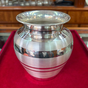 Kalash Lota en argent pur fait main pour le temple et la maison, pour la Pooja hindoue, récipient de culte religieux traditionnel, Mandir indien - Product Image 1