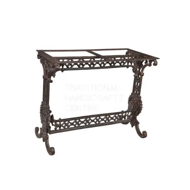 Vintage Luxury Cast Iron Stand With Wooden Antique Living Room Home Bar Hotel Restaurant Indian Furniture