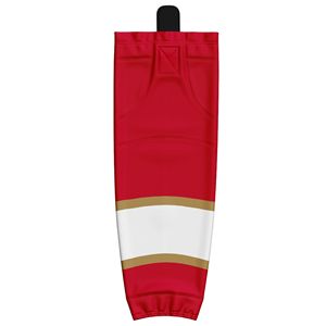 Prix de gros, design personnalisé, vêtements de hockey sublimés, chaussettes de hockey à manchette élastique extensible, tissu 100% polyester, séchage rapide, rayées - Product Image 5