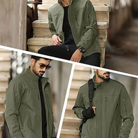 Veste Softshell Imperméable Coupe-Vent à Capuche Homme, Col Montant, Logo Personnalisé, Idéale Randonnée Tactique – Meilleures Ventes