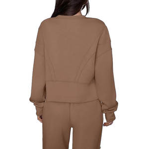 Conjunto de 2 Piezas para Mujer, Verano, Casual, Sólido, Camiseta Corta por Encima de la Rodilla y Pantalones Cortos, 100% Algodón Transpirable - Product Image 2