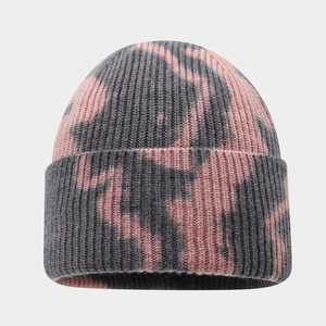 หมวกบีนนี่แฟชั่นแบบมีขอบพับ ผลิตตามสั่ง ขายส่ง ทำจากโพลีเอสเตอร์ผสมเรยอน ถักลายมัดย้อมหลากสี สำหรับทุกเพศ รุ่นปี 2026 - Product Image 2