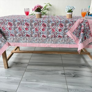 Elegant Plain Cotton Table <b>Clothes</b> Cheap Rectangle Table <b>Clothes</b> Elegant Block Printed Cloth Table - Product Image 1
