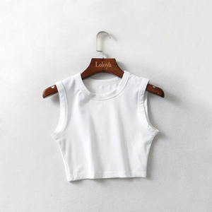 Cropped Exercise Yoga <b>Women's</b> Solid Crop <b>Top</b> T Shirt Tank <b>Top</b> Seamless Streetwear Knitted Sleeveless Casual <b>Women</b> Quick Dry - Product Image 3