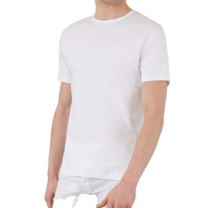 Blanc 120/220 GSM Hoodies Logo Personnalisé Coton Spandex Plain Hommes T-shirts Unisexe Graphique T-shirts Surdimensionnés Hommes T-shirts - Product Image 1